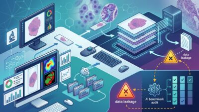 تدقيق تسرب البيانات في اختبارات WSI VLM داخل workflow الباثولوجي الرقمي